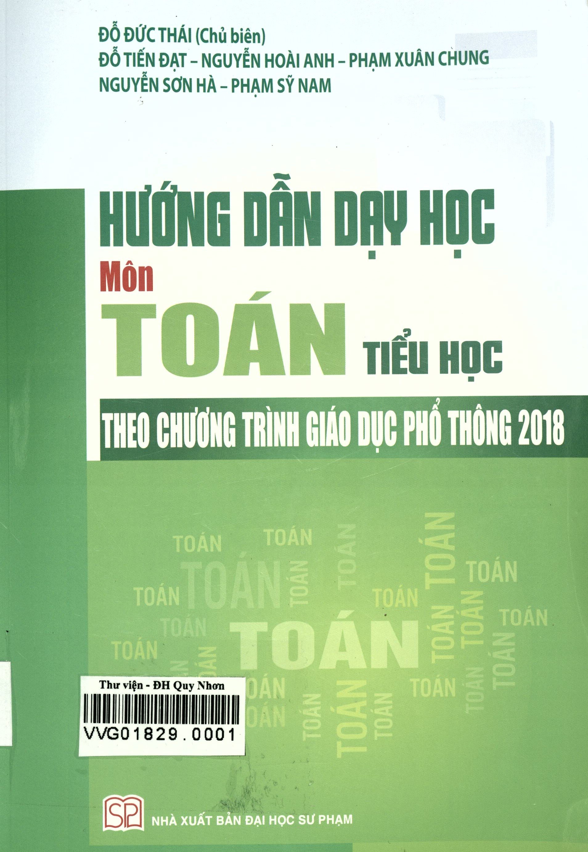 Hướng dẫn dạy học môn Toán tiểu học theo chương trình giáo dục phổ thông 2018