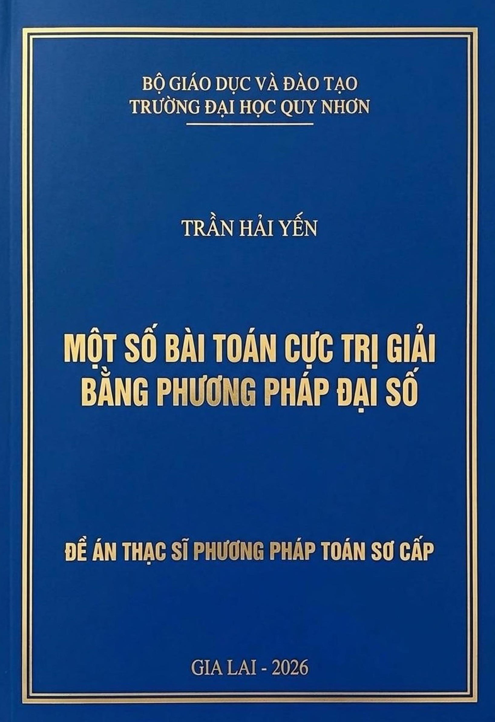 Một số bài toán cực trị giải bằng phương pháp đại số