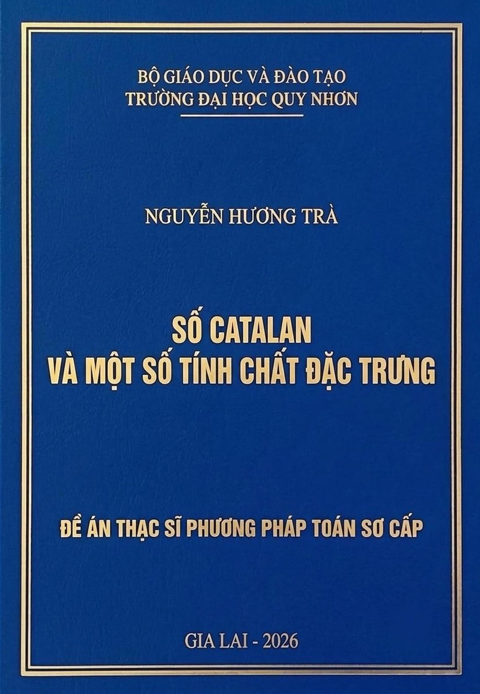 Số Catalan và một số tính chất đặc trưng