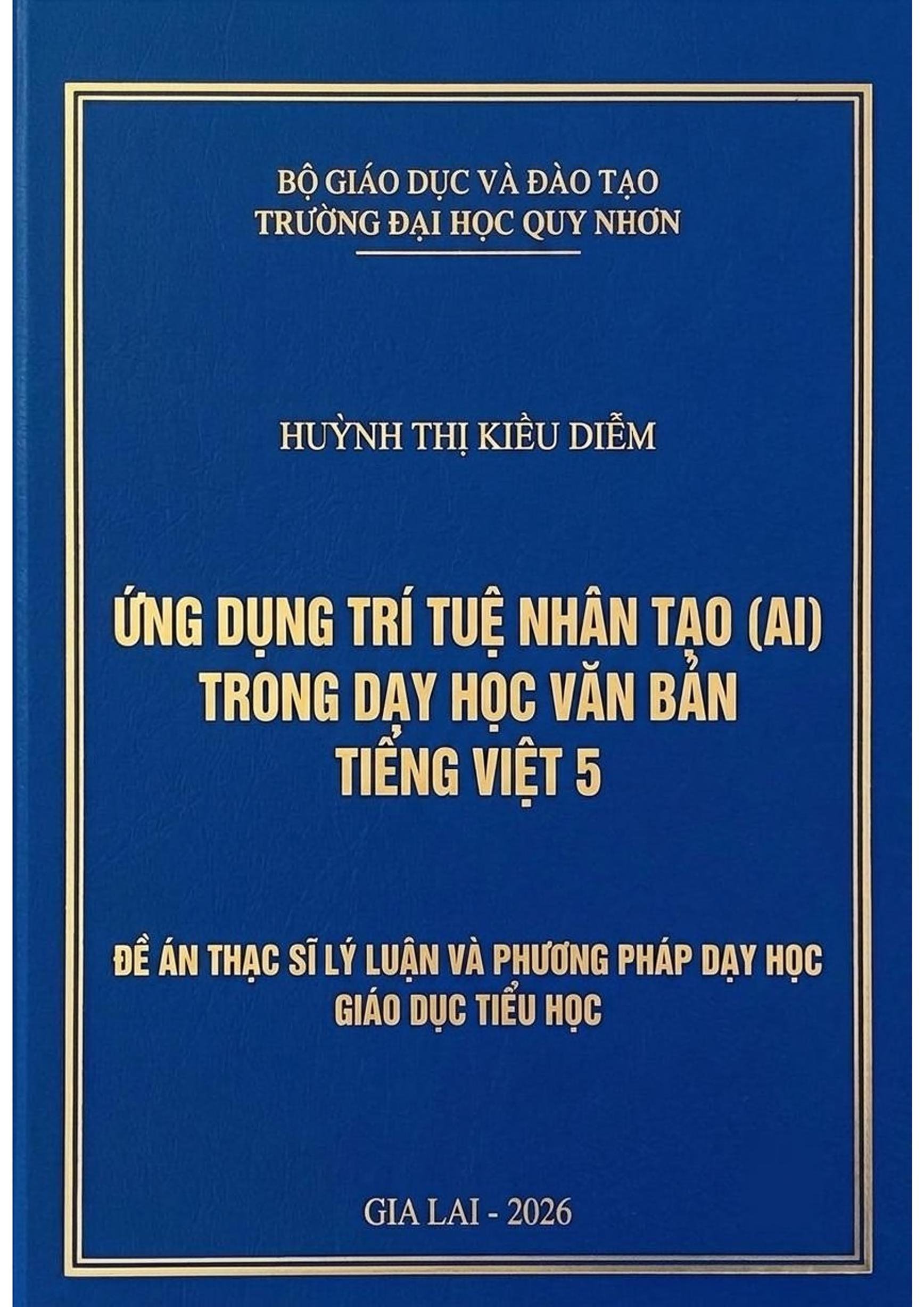 Ứng dụng trí tuệ nhân tạo (AI) trong dạy học văn bản Tiếng Việt 5