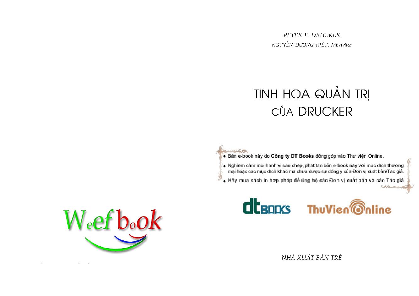 Tinh hoa quản trị của Drucker